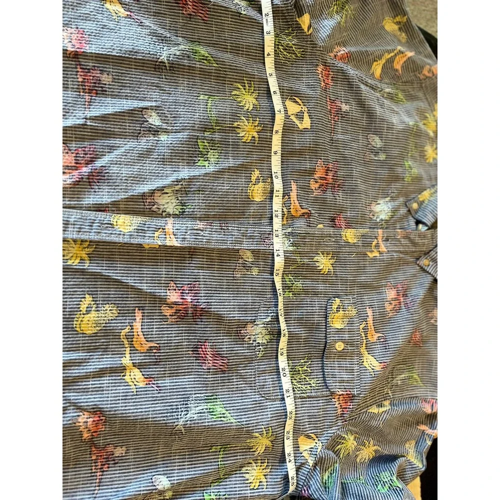 Tommy Bahama‎ Mens Short Sleeve Button Down Shirt Beach Print Casual